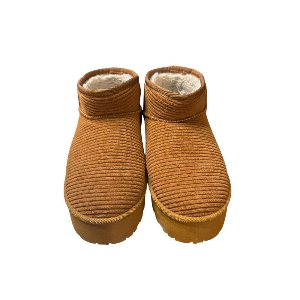 Dirty Laundry Yarroh corduroy platform booties womens size 7 - Picture 3 of 8